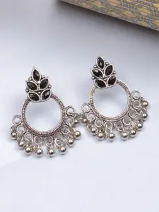 Crunchy Fashion Silver-Plated  Classic Chandbalis Earrings