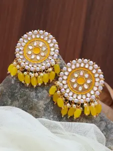 Crunchy Fashion Gold-Plated Classic Studs Earrings