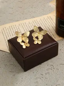 Unwind by Yellow Chimes Gold-Plated Contemporary Studs Earrings