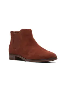 Clarks Women Leather Chelsea Boots
