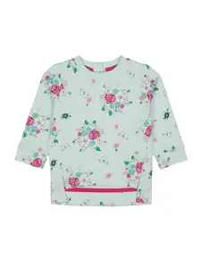 mothercare Girls Floral Printed Cotton Sweatshirt