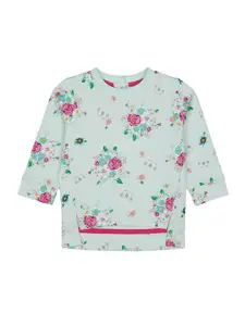 mothercare Girls Floral Printed Cotton Sweatshirt