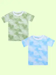 NUSYL Boys Pack Of 2 Tie and Dye Cotton T-shirt