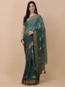 Mitera Floral Zari Pure Silk Saree