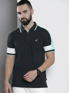 Nautica Short Sleeves Polo Collar T-shirt