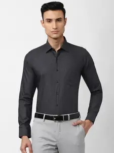 Van Heusen Men Slim Fit Printed Pure Cotton Formal Shirt
