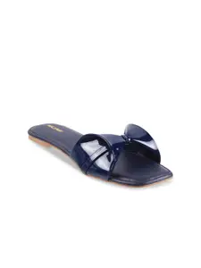 WALKWAY by Metro Women Blue Open Toe Flats with Bows