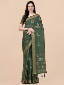 Mitera Fluorescent Floral Pure Silk Saree