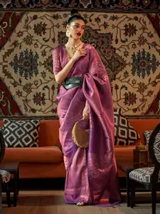 Saree mall Striped Zari Woven Design  Kanjeevaram Sarees