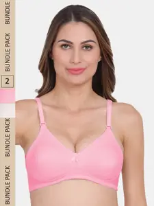 Amour Secret Pack Of 2 Non Padded & Non-Wired Seamless Everyday Bra