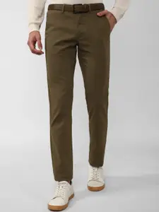 Van Heusen Sport Men Olive Green Slim Fit Trousers