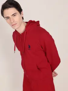 U.S. Polo Assn. Men Hooded Pure Cotton Sweatshirt