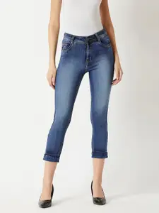 Miss Chase Women Blue Skinny Fit High-Rise Clean Look Jeans