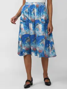Van Heusen Woman Abstract Printed Knee-Length A-Line Skirt