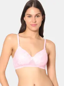 Sonari Floral Printed Lightly Padded Non-Wired All Day Comfort T-Shirt Bra sodapink