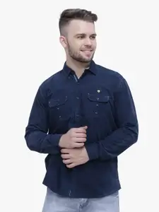 Kuons Avenue Men Smart Slim Fit Corduroy Casual Shirt