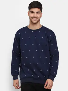V-Mart Men Printed Cotton Sweatshirt