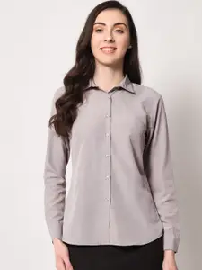 Fbella Women Tailored Fit Spread Collar Casual Shirt