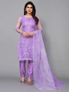 KALINI Embroidered Organza Unstitched Dress Material