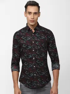 Peter England Casuals Men Pure Cotton Slim Fit Camouflage Printed Casual Shirt