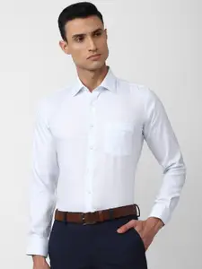 Van Heusen Men Slim Fit Grid Tattersall Checked Formal Shirt