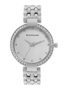 GIORDANO Women Embellished Dial & Stainless Steel Bracelet Style Straps Analogue Watch GD-2141-11