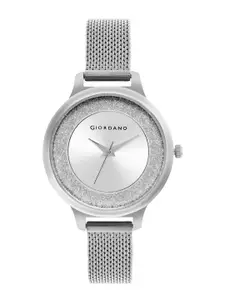 GIORDANO Women Embellished Dial & Stainless Steel Bracelet Style Straps Analogue Watch GD4071-11