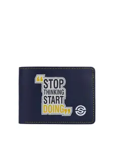 SCHARF Men Typography Printed Two Fold Wallet
