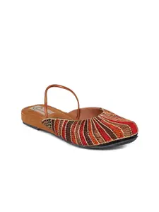 The Desi Dulhan Women Mules with Embroidered Flats