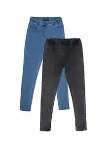 Peter England Girls Pack of 2 Skinny Fit Jeans