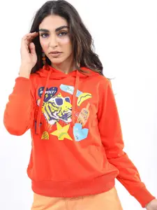 KETCH Women Printed Hooded Sweatshirt