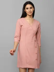 Allen Solly Woman V-Neck Wrap Dress