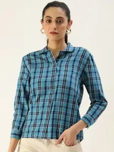 IVOC Women Checked Regular Fit Casual Shirt