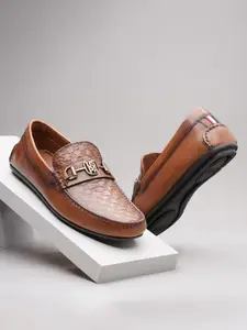 U.S. Polo Assn. U S Polo Assn Men Woven Design Leather Driving Shoes