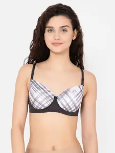 Clovia Printed Padded Non-Wired Full Cup Multiway T-shirt Bra BR1686U1832E