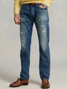 Polo Ralph Lauren Men Cotton Regular Fit Mildly Distressed Jeans