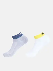 ADIDAS Men Pack Of 2 Patterned Ankle-Length Socks