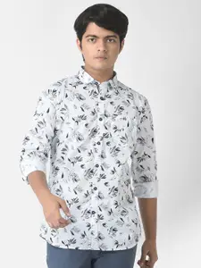 Crimsoune Club Boys Slim Fit Floral Printed Pure Cotton Casual Shirt