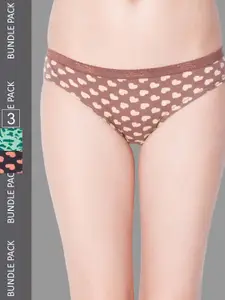 Dollar Missy Pack of 3 Printed Outer Elasticated Bikini Panty
