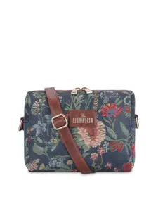 THE CLOWNFISH Floral Printed Cotton Sling Bag Handbags