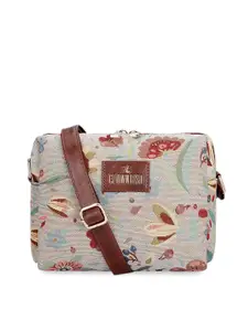 THE CLOWNFISH Floral Printed Cotton Sling Bag Handbags