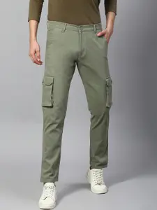 Dennis Lingo Men Cotton Tapered Fit Cargos Trousers
