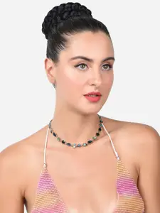 Zaveri Pearls Stone Studded Gold-Plated Choker Necklace