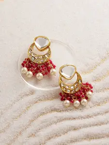 Zaveri Pearls Gold-Plated Classic Drop Earrings