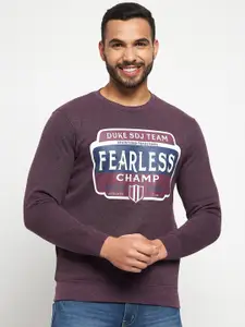 Duke Men Typography Printed Sweatshirt