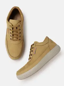 Woodland Men Round-Toe Leather Derbys