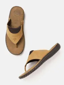 Woodland Men Nubuck Leather Colourblocked Comfort Sandals