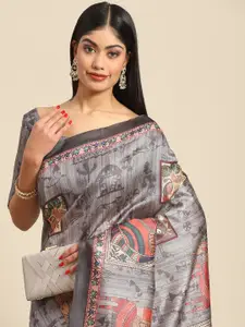 Anouk Rustic Woman Kalamkari Manipuri Silk Saree