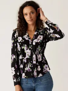 Marks & Spencer Floral Print Shirt Style Top
