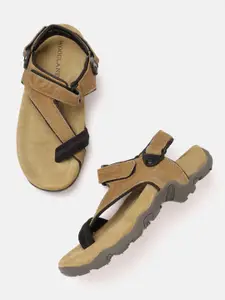 Woodland Men Leather One Toe Comfort Sandals